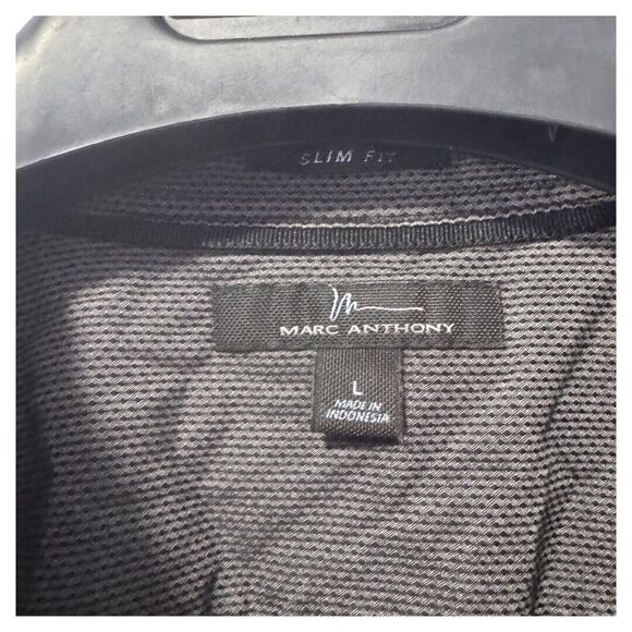 Marc Anthony‎ size large grey long sleeve button up mens shirt - Picture 3 of 3